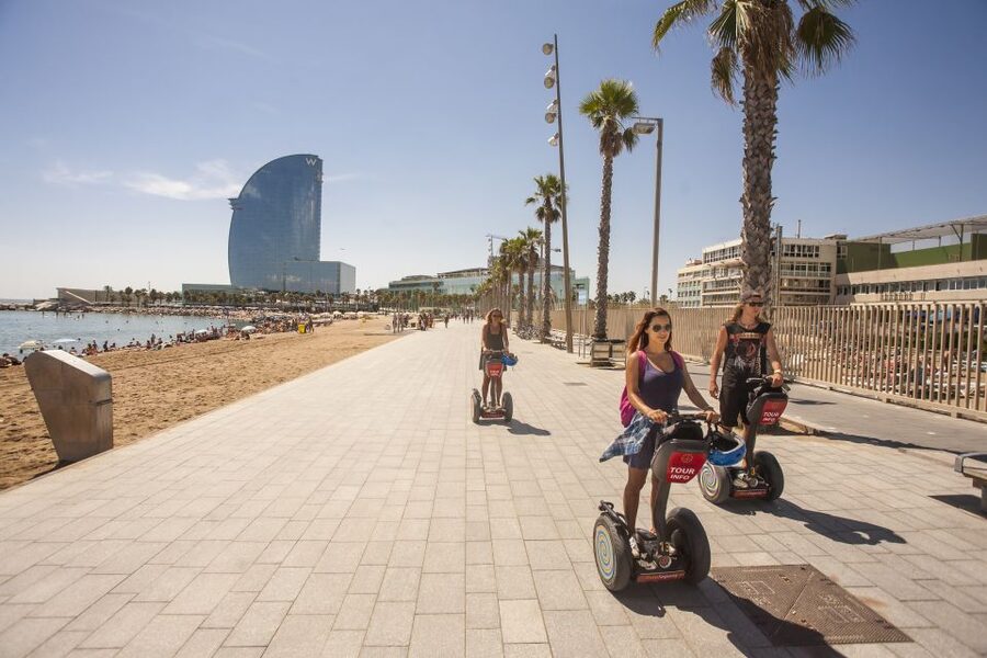 Barcelona: 3-Hour Segway Sightseeing Tour - Port Vell and the Old Port: yachts, sailboats, and sea-facing Barcelona