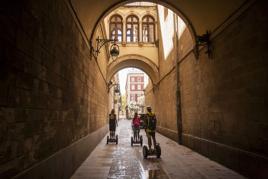 Barcelona: 3-Hour Segway Sightseeing Tour - W Hotel terrace panoramic view: a modern Barcelona sight break