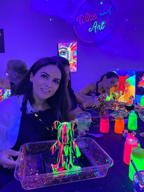 Barcelona: Bear-brick Fluorescent Painting | Wine and Art - Should You Book This Barcelona Bearbrick Wine and Art Workshop?