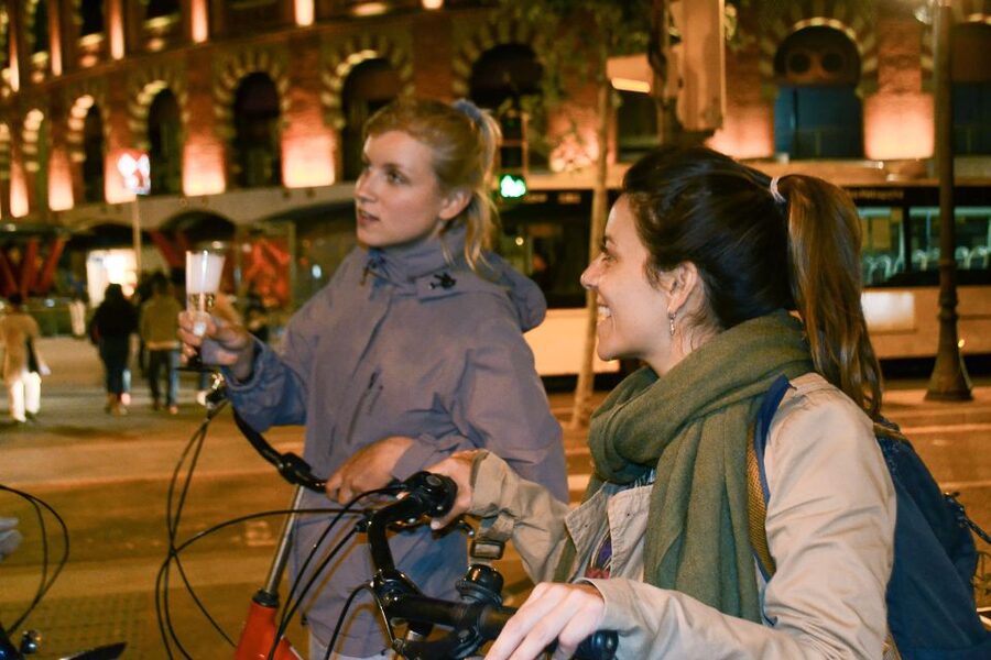 Barcelona Bike Tour by Night with Cava - The bullfighting ring after dark: seeing change in Catalonia’s story