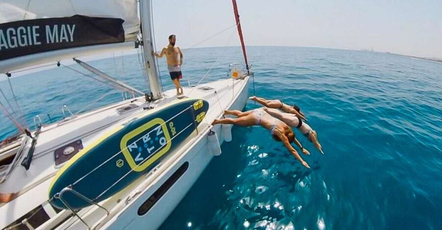 Barcelona: Coastline Boat Trip with Snacks and Cava - Music and the mood: small-boat fun that stays safe