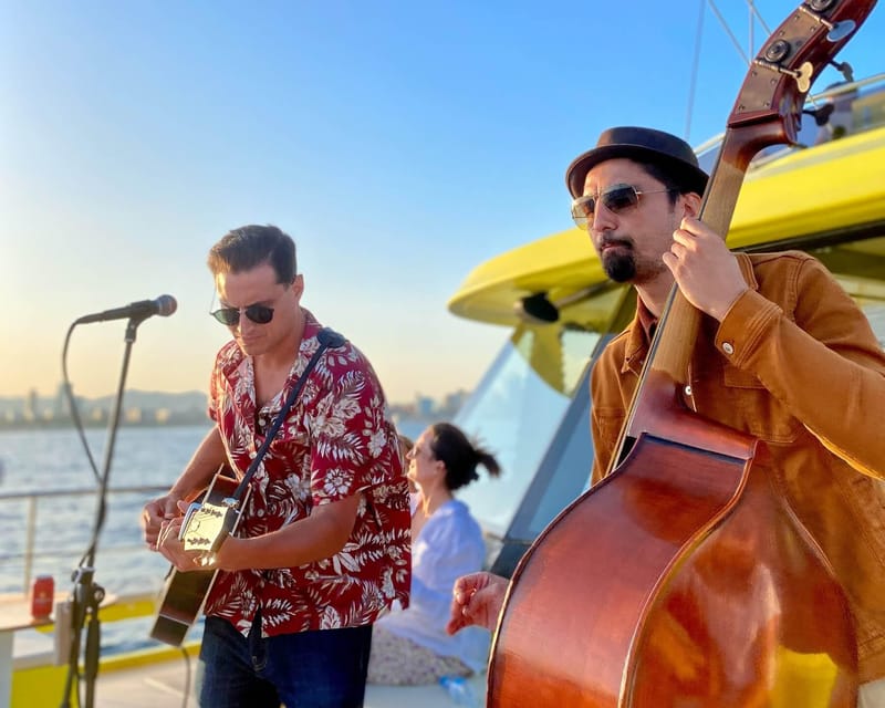 Barcelona: Daytime or Sunset Catamaran Cruise with Music - Onboard comfort: the wave bar, space to move, and family-friendly details