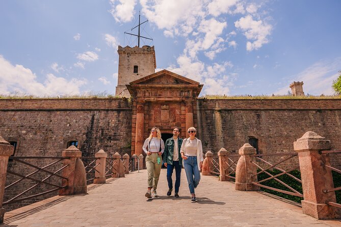 Barcelona E-Bike, Cable Car & Boat - Montjuïc Castle Exterior and Olympic Ring Area Views