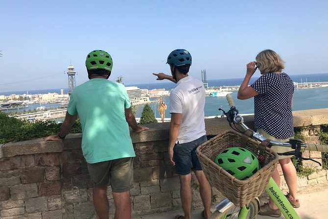Barcelona E-Bike Guided Tour with Montjuic Hill - Mirador del Poble Sec and Joan Brossa gardens: the viewpoint section before Montjuïc