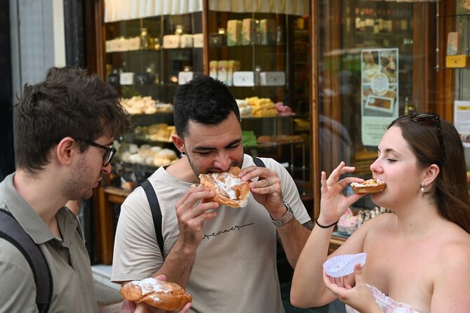 Barcelona El Born Tapas and Wine Tour with Guide - End near Moll de la Fusta: dessert plus sea air