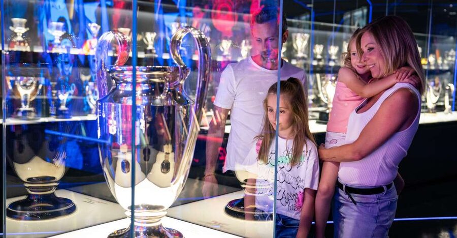 Barcelona: FC Barcelona Museum "Barça Immersive Tour" Ticket - Welcome Area, audio guide, and the photo moment you’ll actually use
