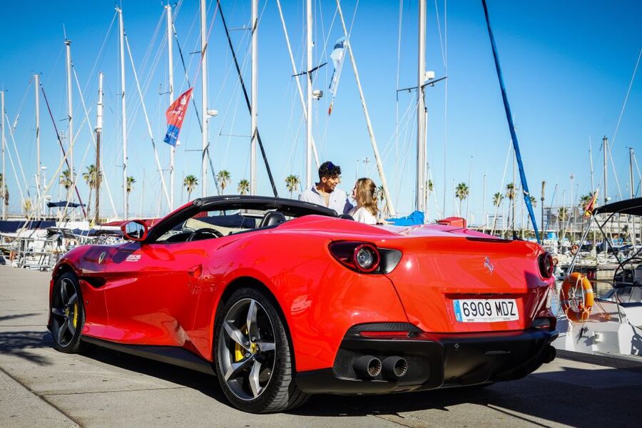 Barcelona: Ferrari Car Driving & Sailing Experience - Check-in at Port Olímpic: Sailing Experience Barcelona and the Bombon