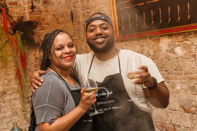 Barcelona Hands On Paella Masterclass with Chef - The Meal Part: Wine, Family-Style Lunch, and Chocolate Mousse