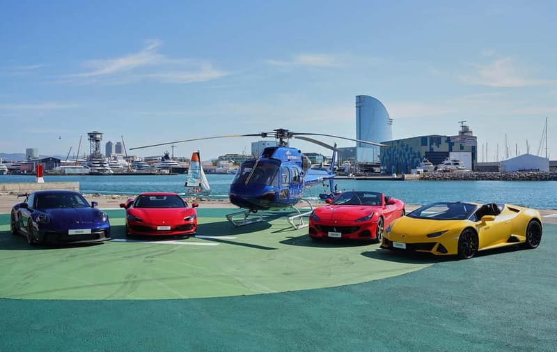 Barcelona: Helicopter and Supercar Driving Experience - Picking Your Dream Car from Ferrari to BMW