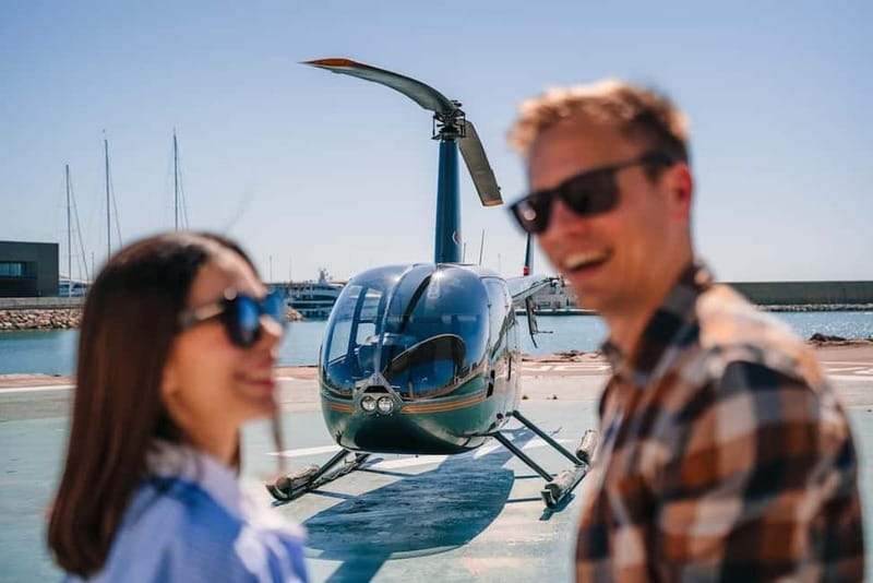 Barcelona: Helicopter Flight & Heliport Boat Transfer - Port Forum and the Blue Museum Top View