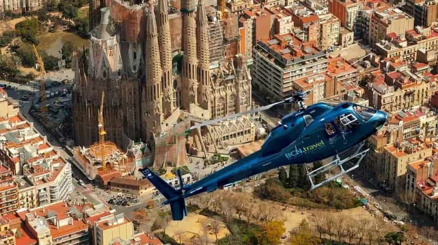 Barcelona: Helicopter Tour - The 7-minute route: a fast hit over Las Ramblas, Port Vell, and the sea