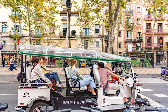 Barcelona Historical Tour with Local Guide in Eco Tuk Tuk Private - Casa Milà (La Pedrera): Gaudí’s last civil work and a facade built to stare at