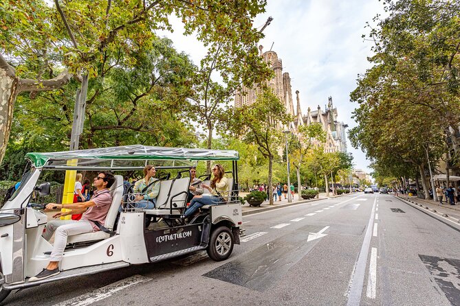 Barcelona Historical Tour with Local Guide in Eco Tuk Tuk Private - Passeig de Gràcia vibe: modernism you can feel immediately