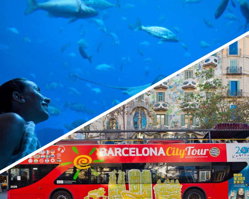 Barcelona: Hop-On Hop-Off Bus & Aquarium Tour - A combo ticket that saves you planning: bus + aquarium