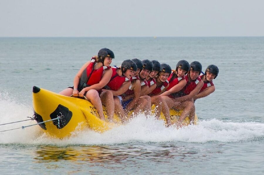Barcelona: Inflatable Banana Boat Ride - The waves and views: getting a different Barcelona perspective