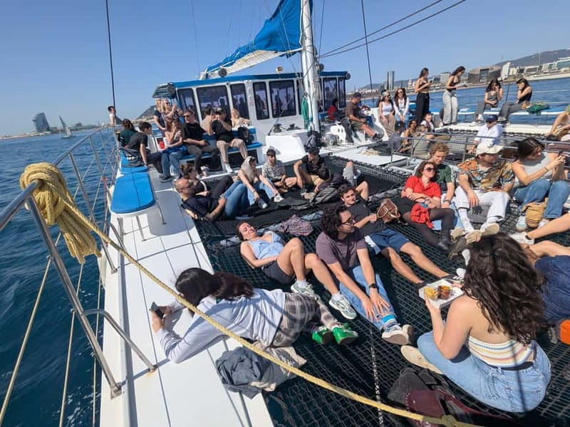 Barcelona: Luxury Catamaran Sunset Cruise - The first 15 minutes: safety briefing, welcome drink, and settling in