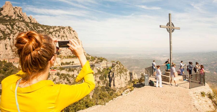 Barcelona: Montserrat with Winery Visit and Farmhouse Lunch - Montserrat First: Funicular Views and the Sanctuary of Montserrat