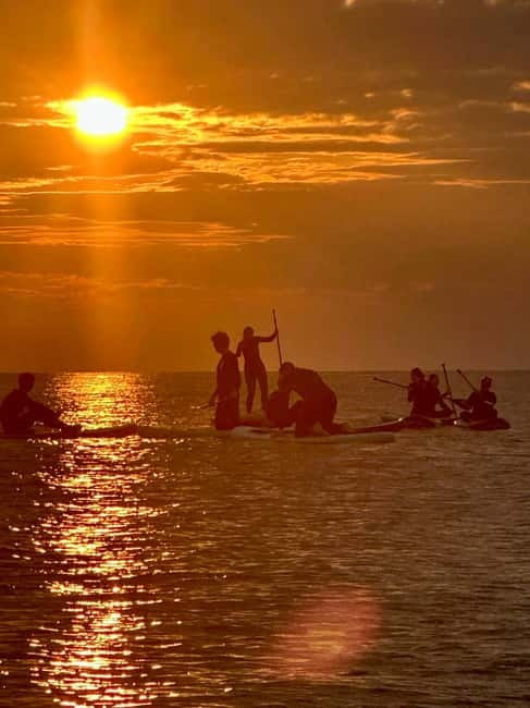 Barcelona: Paddleboarding at Sunrise. Includes: instructor, photos, equipment - Sunrise sea walk: the calm part before the paddle