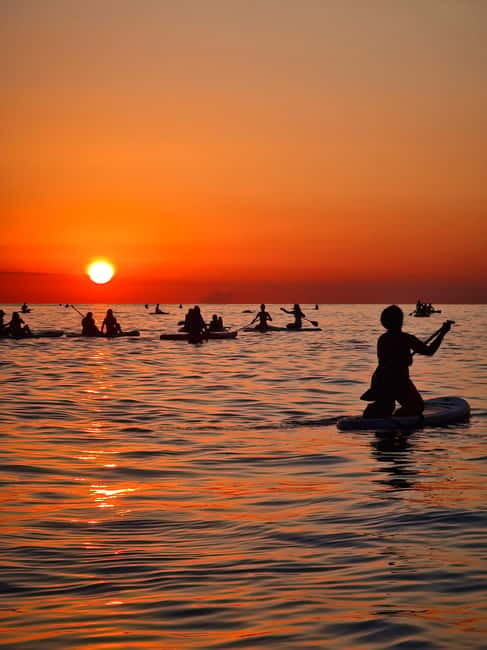 Barcelona: Paddleboarding at Sunrise. Includes: instructor, photos, equipment - How the technique lesson changes your whole ride