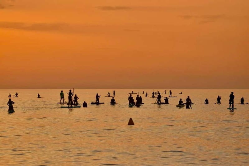 Barcelona: Paddleboarding at Sunrise. Includes: instructor, photos, equipment - Where the tour starts near San Miguel beach (Carrer del Judici 9)