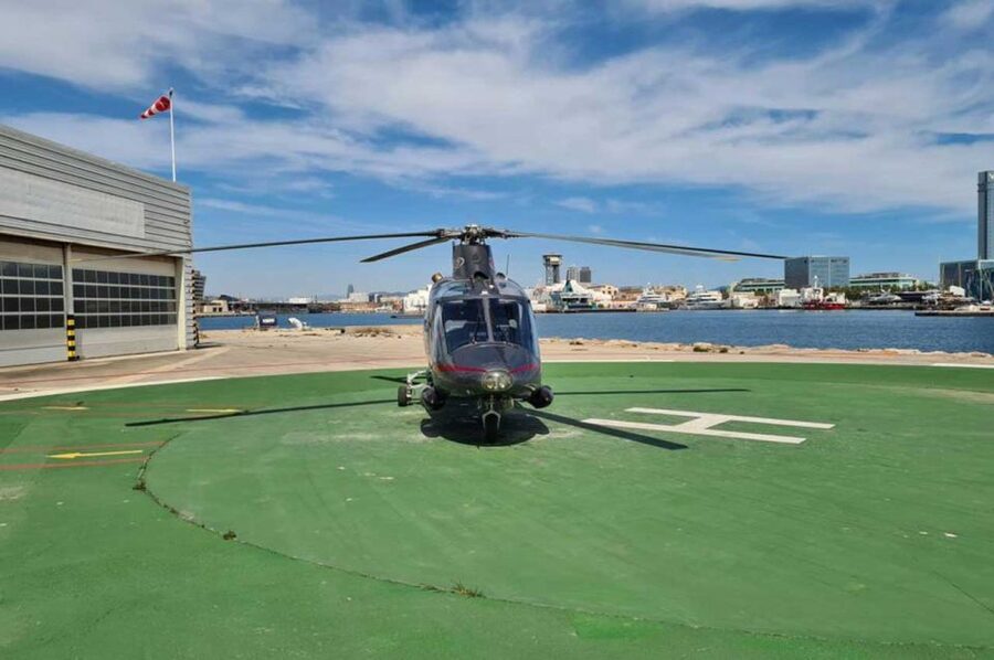 Barcelona: Panoramic Helicopter Flight & Boat Transfer - Landmark spotting from the sky: Blue Museum, Camp Nou, Agbar Tower