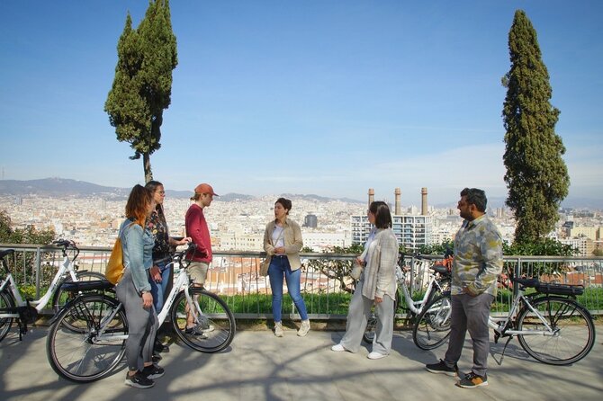 Barcelona Photo Highlights eBike Small Group Tour - Olympic Parc cycling: rings, stadium, and picture-perfect breaks