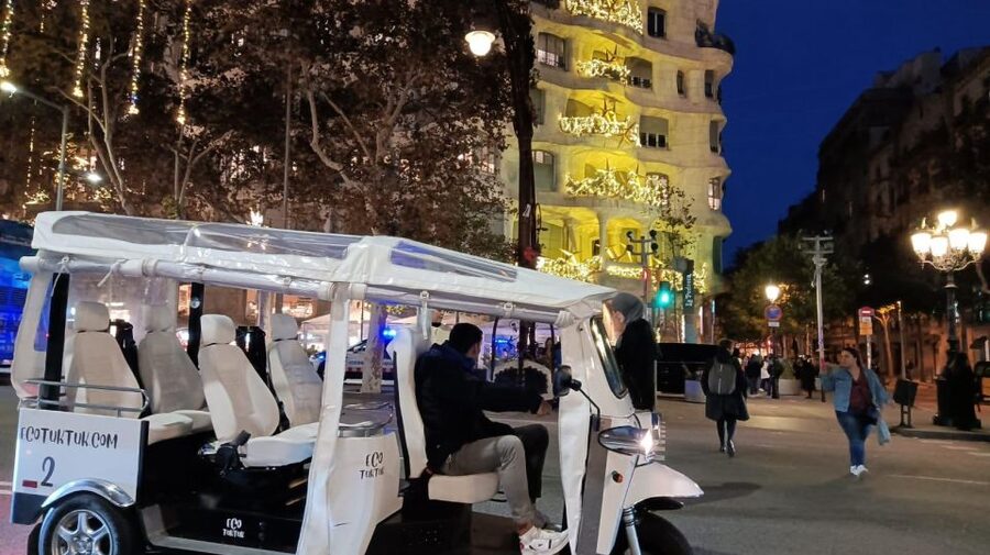 Barcelona: Private Christmas Lights Tour by Eco Tuk Tuk - Passeig de Gràcia to Casa Batlló: seeing Gaudí’s façade in holiday lighting