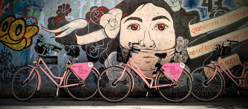 Barcelona | Private StreetArt Bike Tour - El Gat de Botero, then the contemporary culture cluster
