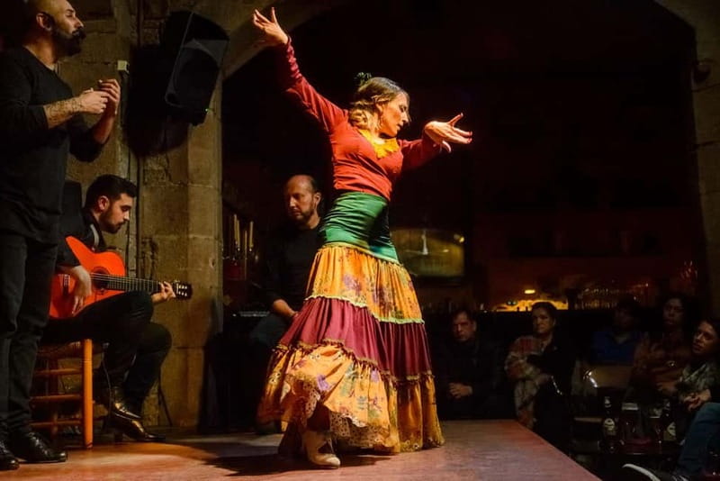 Barcelona: Private Tapas & Wine with Flamenco Show Old Town - Two bar tastings: pintxos plus Mediterranean seafood tapas