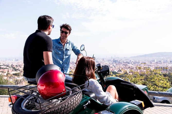 Barcelona Private Tour by Sidecar Motorcycle - Plaza de España, Venetian Towers, National Palace, and Poble Espanyol