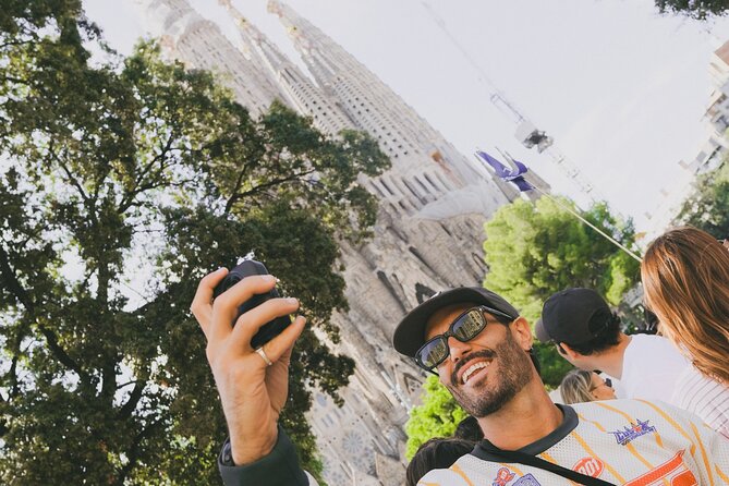 Barcelona’s Most Fun E-Bike Tour: Gaudí & City Stories - A stylish boulevard moment between icons
