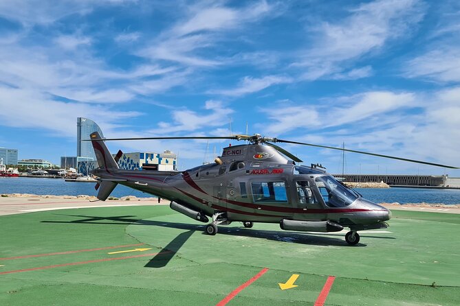Barcelona's Panoramic Helicopter Flight & Heliport Boat Transfer - A 9-person helicopter ride that starts by sea
