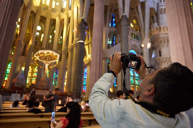 Barcelona: Sagrada Familia Guided English Tour Skip The Line - Inside the nave: the stained-glass glow is the headline