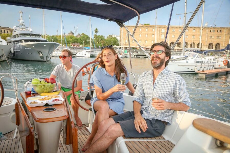 Barcelona: Sailing Tour with Spanish Tapas and Drinks - Entering Port Olímpic on a Sailing Boat Named Bombon