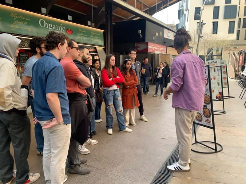 Barcelona Street Food Tour: Boqueria Market & Barrio Gotico - Finding the Start: Miro’s Mosaic Outside Metro Liceu
