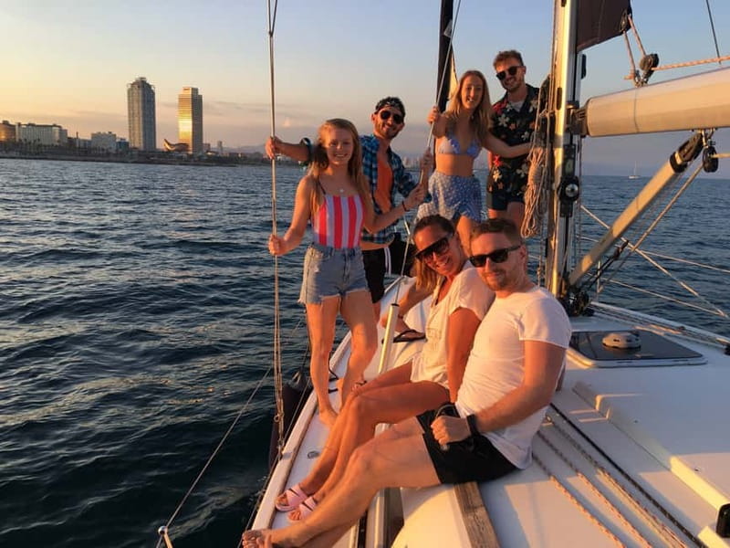 Barcelona: Sunset Boat Trip with Cava Wine and Snacks - Watching Barcelona From Port Olimpic at Golden Hour