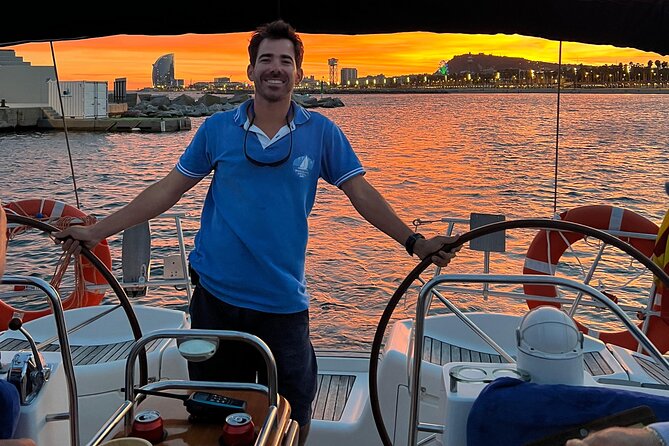 Barcelona Sunset Private Sailing with Open Bar & Snacks - Vila Olímpica waterfront: Olympic-era architecture at dusk