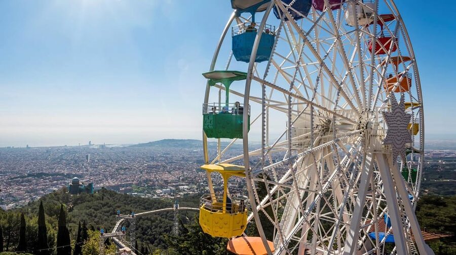 Barcelona: Tibidabo Amusement Park Admission Ticket - Tibidabo Mountain: starting with the Cuca de Llum funicular