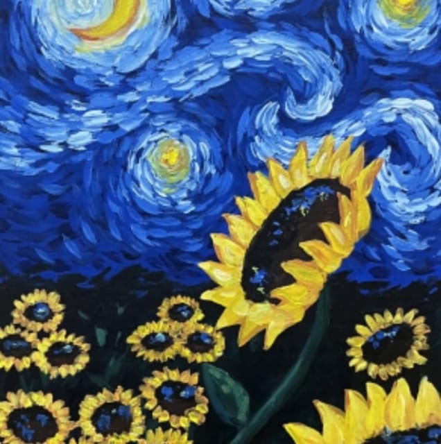 Barcelona: Wine and Van Gogh Paint and Sip Painting Class - Turning a Blank Canvas Into a Van Gogh-Inspired Painting