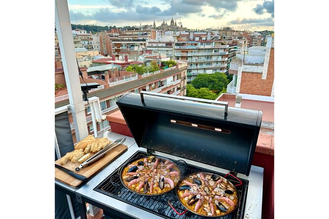 BBQ Paella in a Penthouse Terrace in Barcelona with a Chef - Charcoal Paella on a Penthouse Terrace: The Core Idea