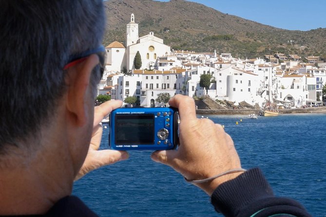 Boat Trip to Cadaqués from Roses with STOP 1:30h/2H/ in Cadaqués - White houses, blue accents, and Catalan Art Nouveau details