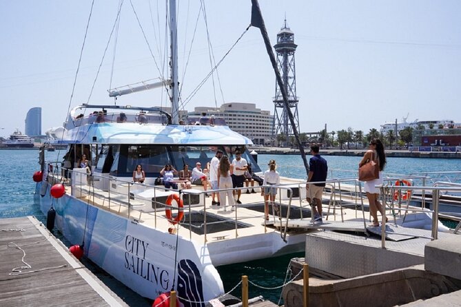 Catamaran Sailing Cruise in Barcelona - Stop 3: Port Olímpic—1991 Olympics Port, Seen From Sea Level