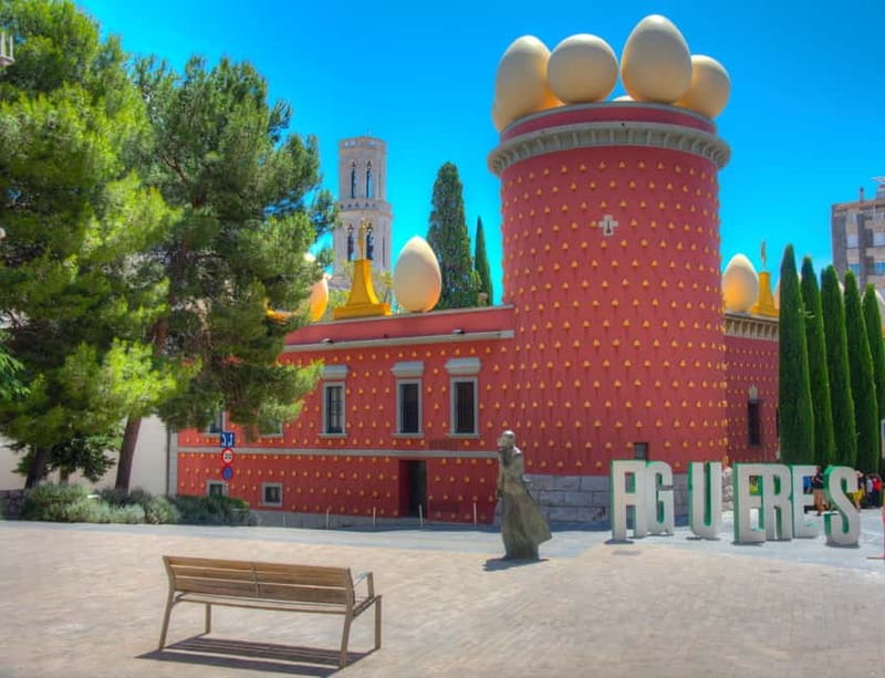 From Barcelona: Dali Museum, Medieval Village & Girona Tour - Girona old town: cathedral core, Onyar River views, and Arab baths