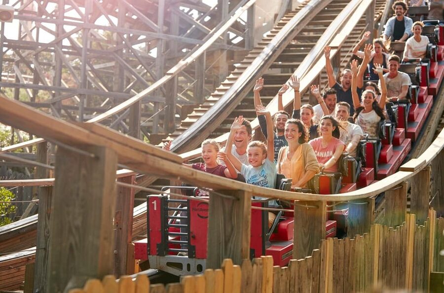 From Barcelona: PortAventura Theme Park Ticket & Transfer - Skydiving Simulator and Water Attractions: Add Variety Without Leaving the Park