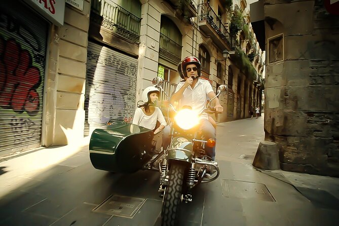 Full-Day Barcelona Tour by Sidecar Motorcycle - Gràcia, Tibidabo, and the nicer side streets most people skip