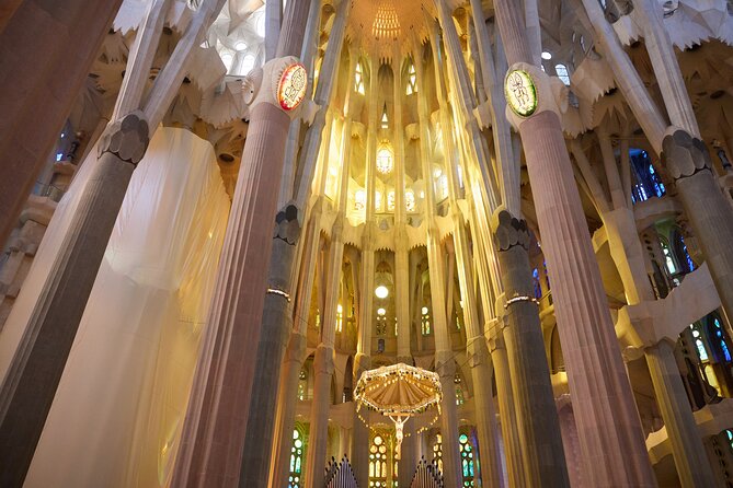 Gaudis Sunset Sagrada Familia and Parc Güell Guided English Tour - Inside Sagrada Familia: stained glass, symbolism, and the parts you’ll start noticing