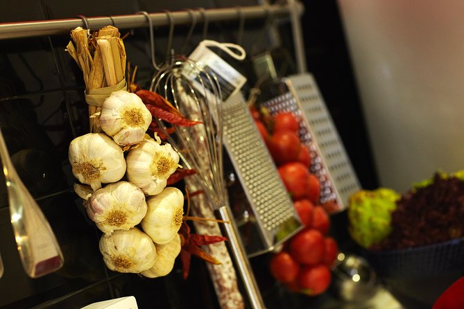 Interactive Paella & Market: Bottomless Wine & Rambla Views - Chef energy: Juan, Sonja, Renata, and the small-group advantage