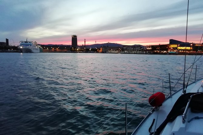 Luxury Private Sunset Cruise in Barcelona – Open Bar Included - Montjuïc fortress from the sea: old stone, softer light