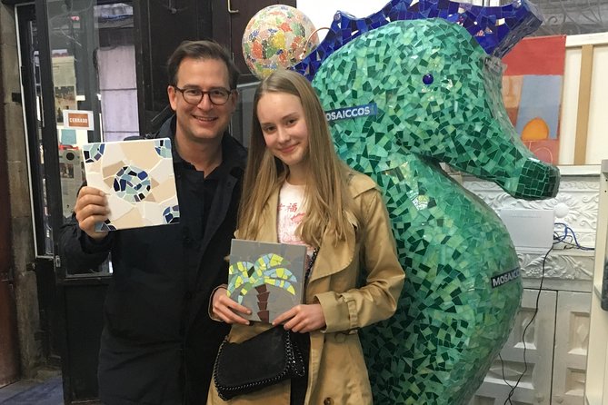 Offer: Be Gaudí mosaic class Barcelona for families (max 4 pax) - Grouting and Pickup: Same Afternoon or Next Day