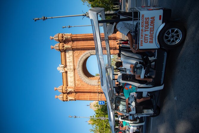 Official Tuk Tuk BCN l Barcelona 3 Hours City Tour - Arc de Triomf: photos, nearby parks, and an easy stretch of the route